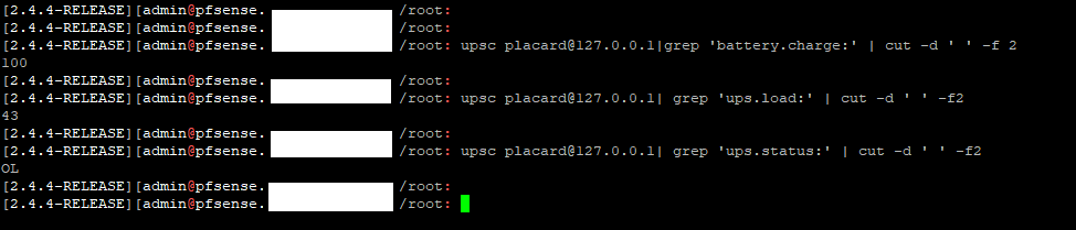 N.U.T - UPS Monitoring via PfSense / Grafana