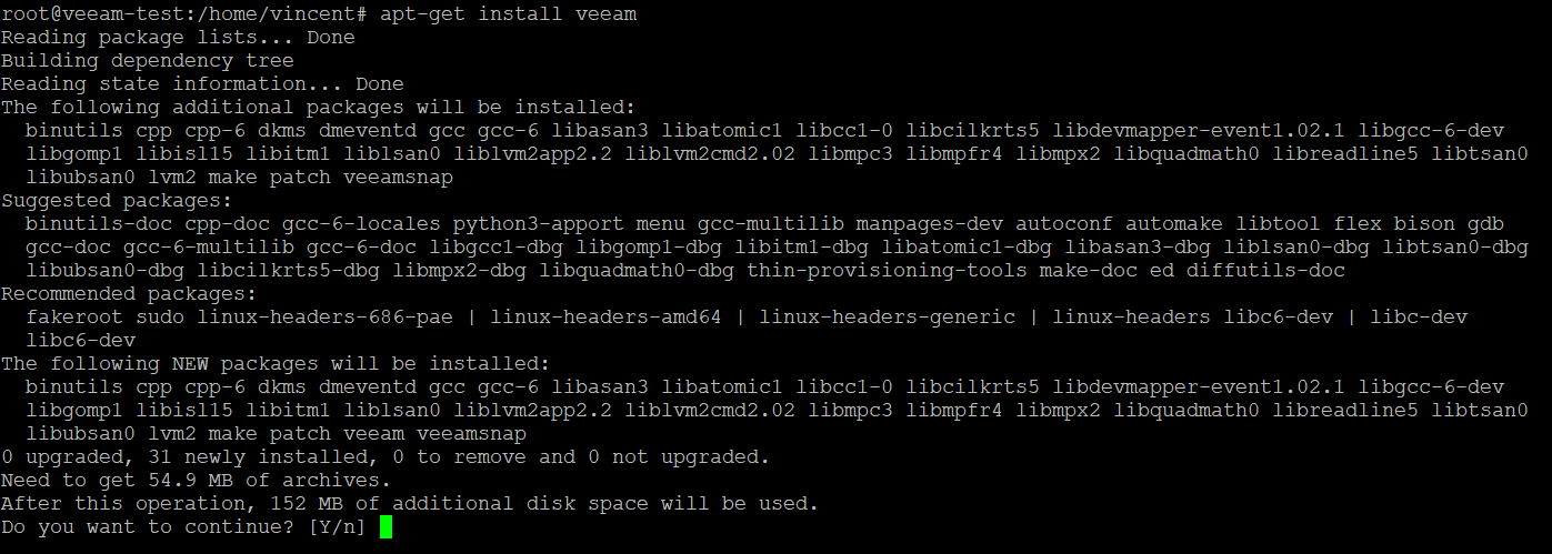 Veeam Agent Linux 3.0 installation for BTRFS