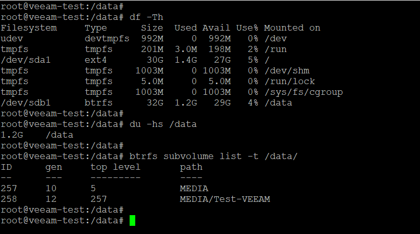 Veeam Agent Linux 3.0 installation for BTRFS