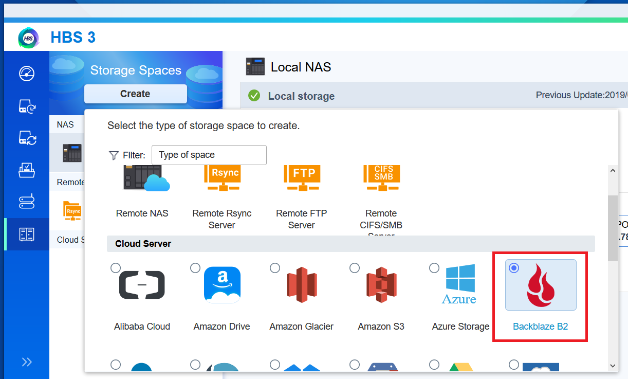 QNAP - Hybrid Backup Sync 3.0 to BackBlaze B2