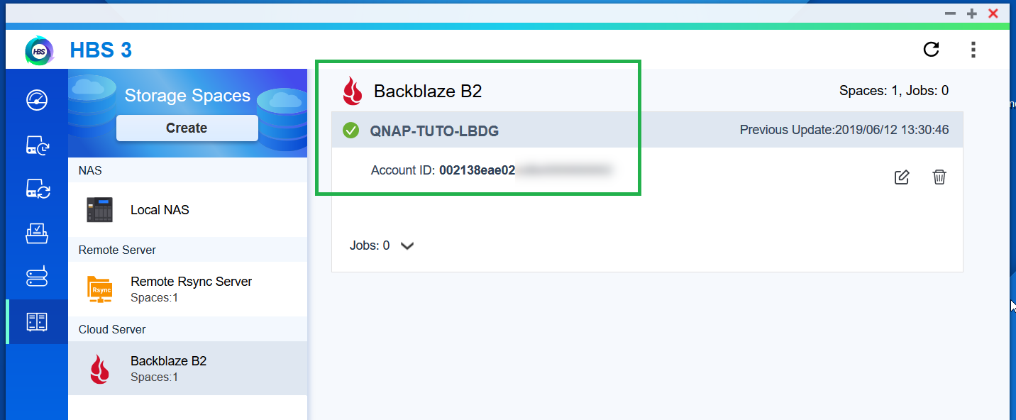 QNAP - Hybrid Backup Sync 3.0 to BackBlaze B2