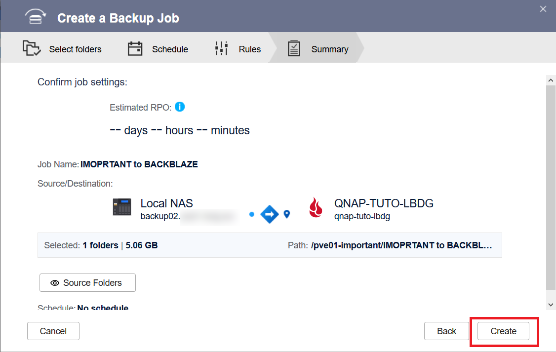 QNAP - Hybrid Backup Sync 3.0 to BackBlaze B2