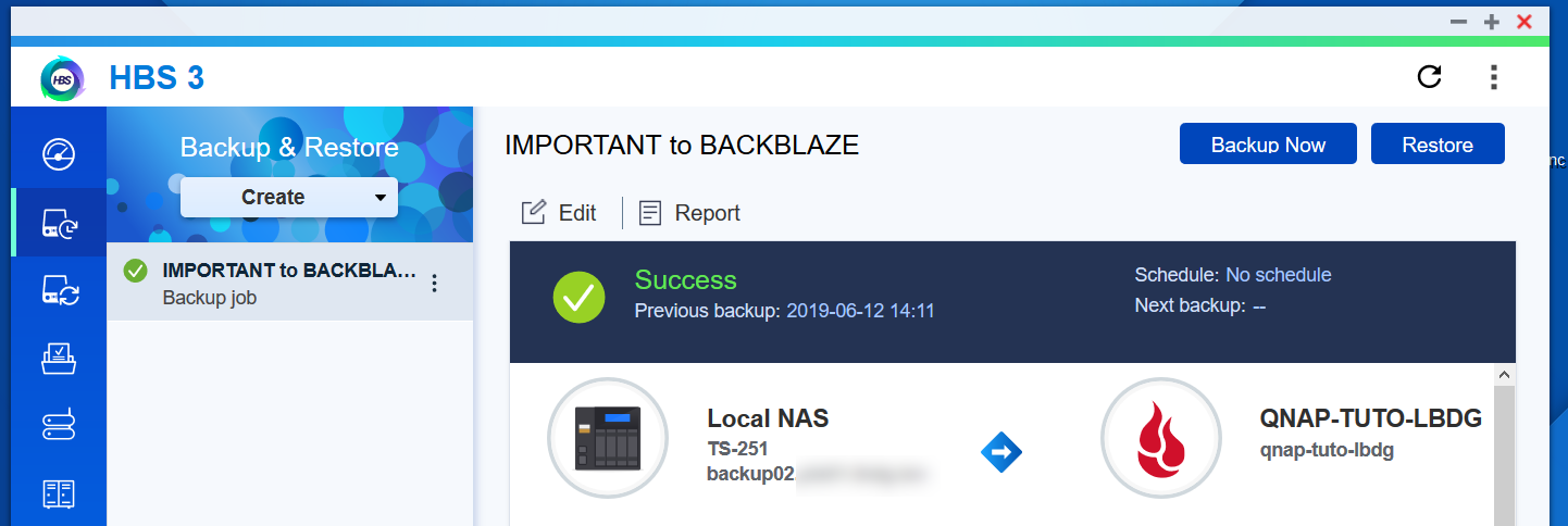 QNAP - Hybrid Backup Sync 3.0 to BackBlaze B2