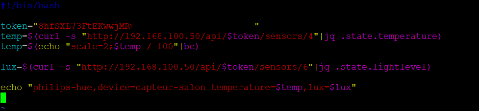 HUE motion sensor temperature to InfluxDB