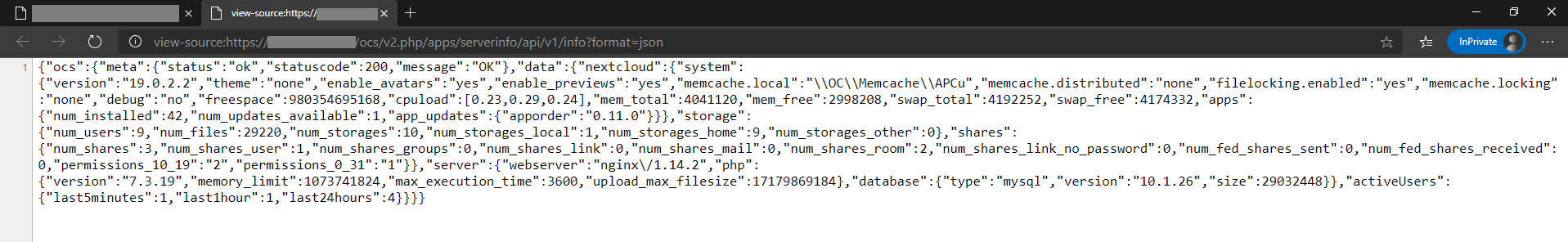 Nextcloud - Grafana